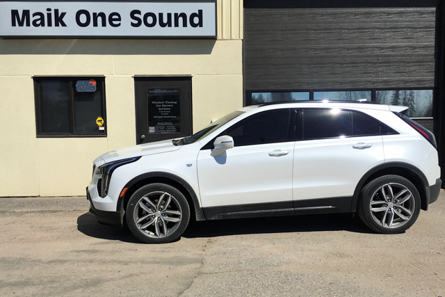 Cadillac 2019 XT4 with professional window tint in North Bay